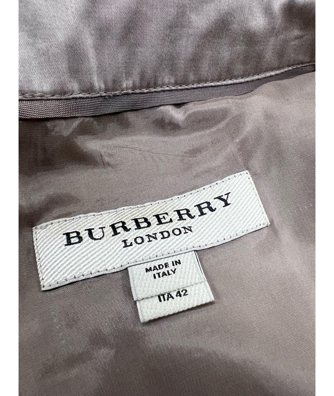 BURBERRY Серое хлопковое повседневное платье, фото 3