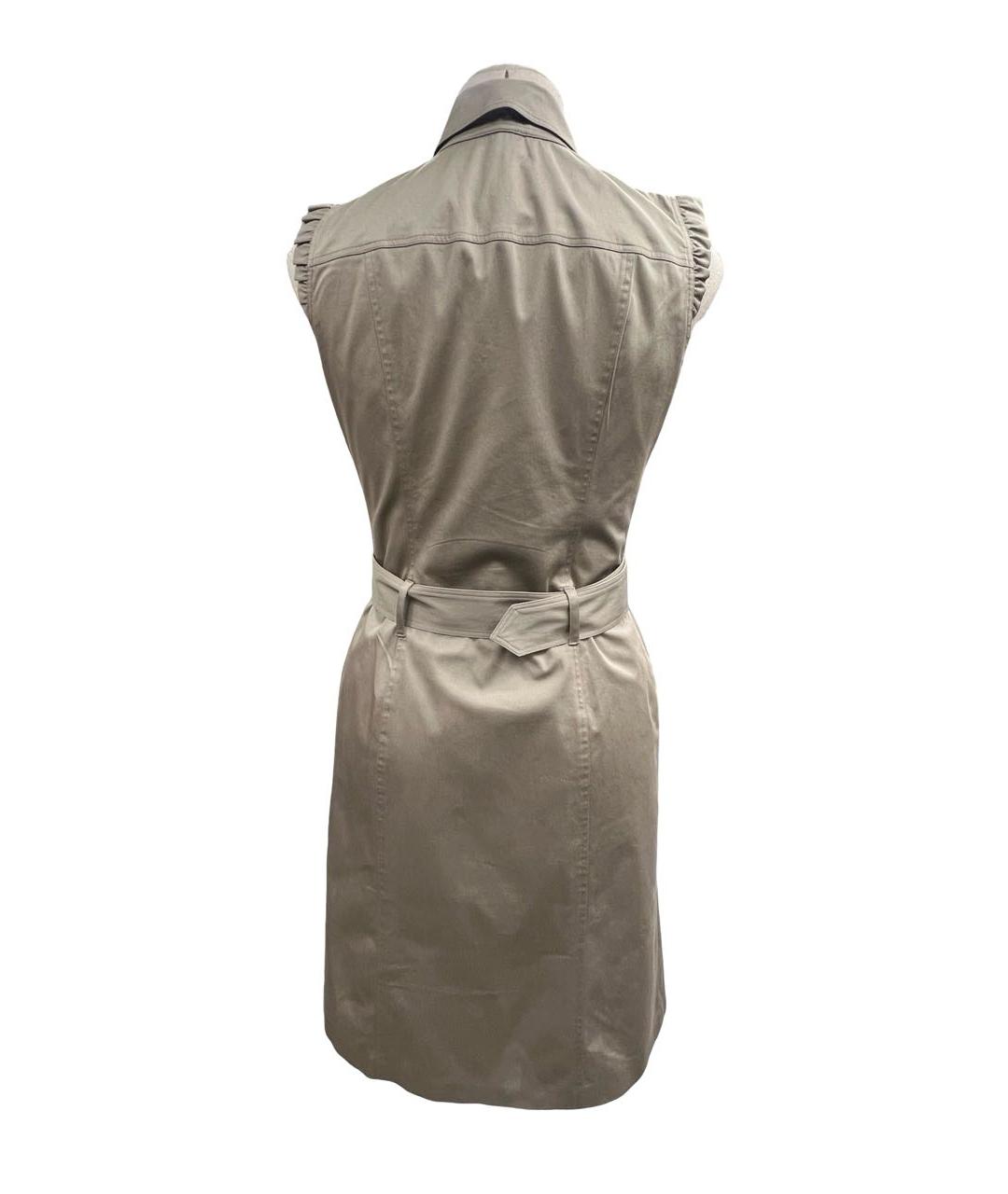 BURBERRY Серое хлопковое повседневное платье, фото 2