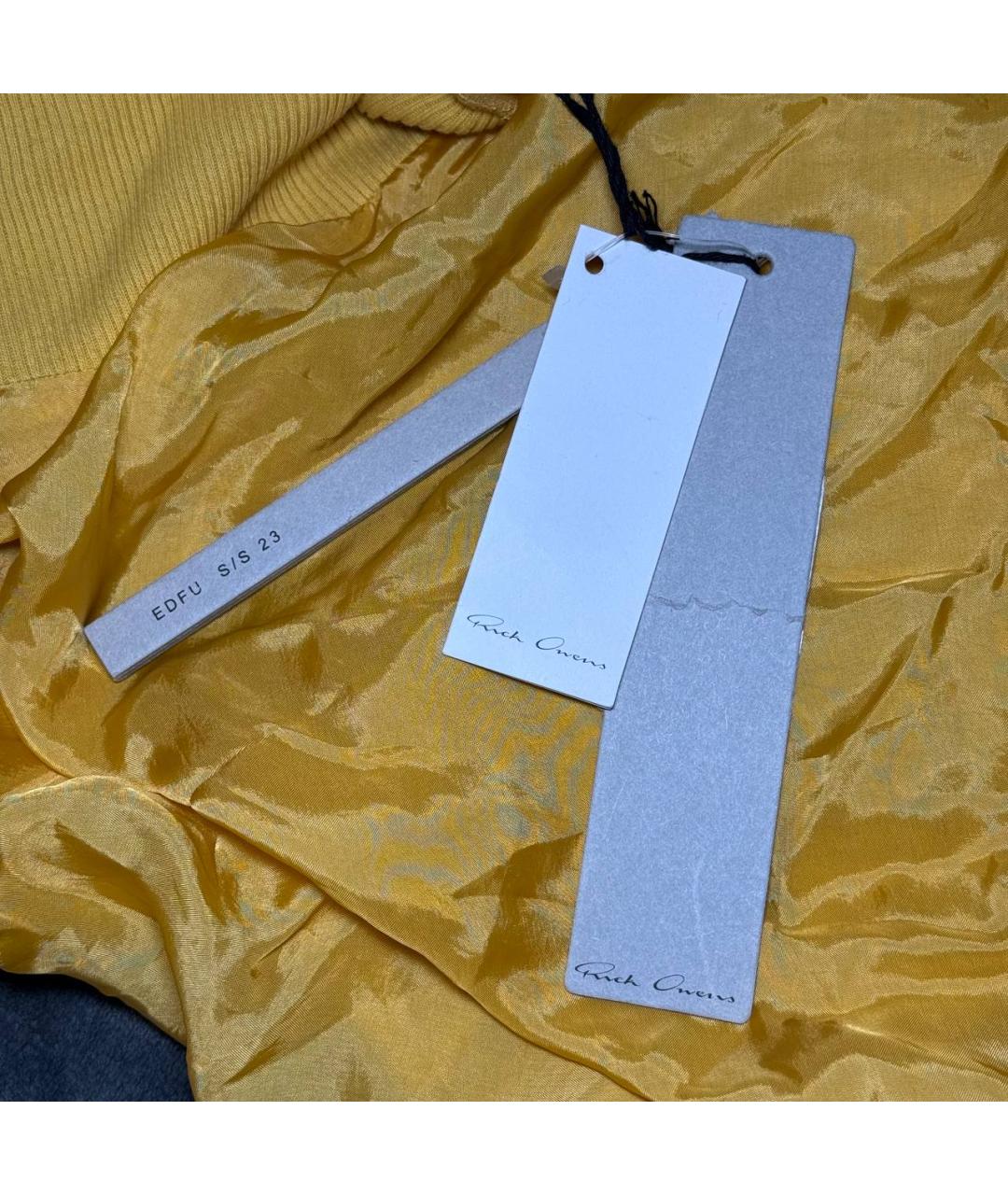 RICK OWENS Желтая юбка макси, фото 5