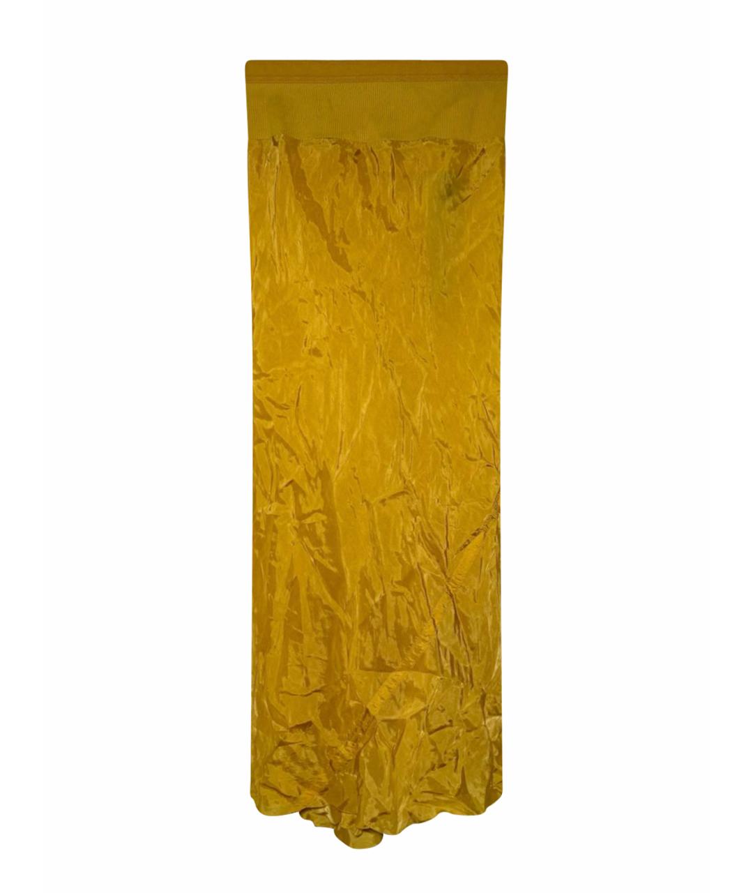 RICK OWENS Желтая юбка макси, фото 1