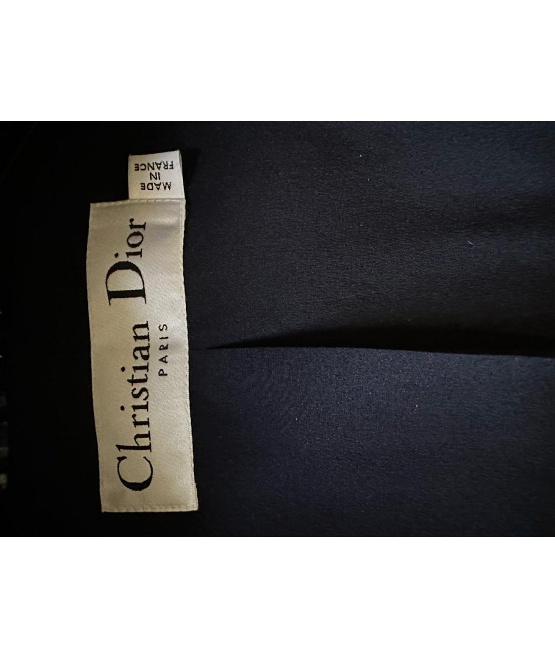 CHRISTIAN DIOR Темно-синее шерстяное пальто, фото 4