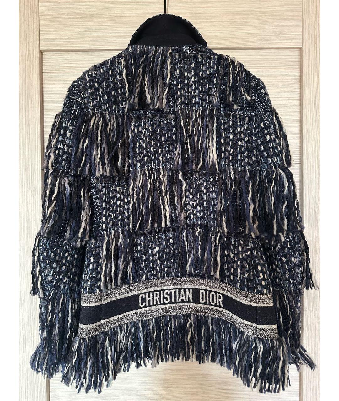 CHRISTIAN DIOR Темно-синее шерстяное пальто, фото 2