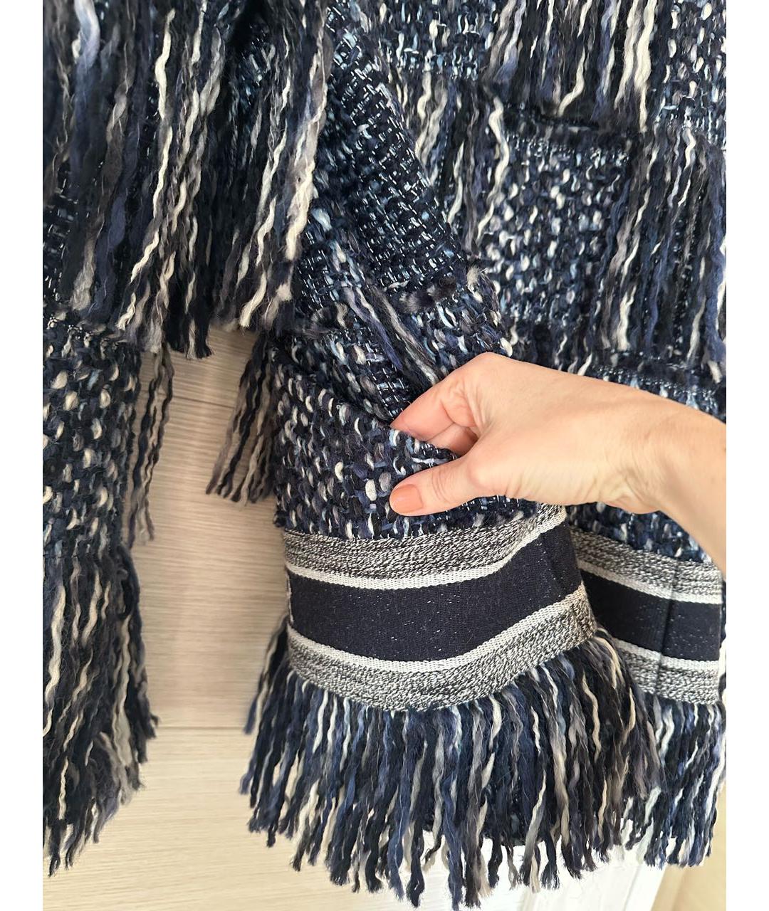 CHRISTIAN DIOR Темно-синее шерстяное пальто, фото 3