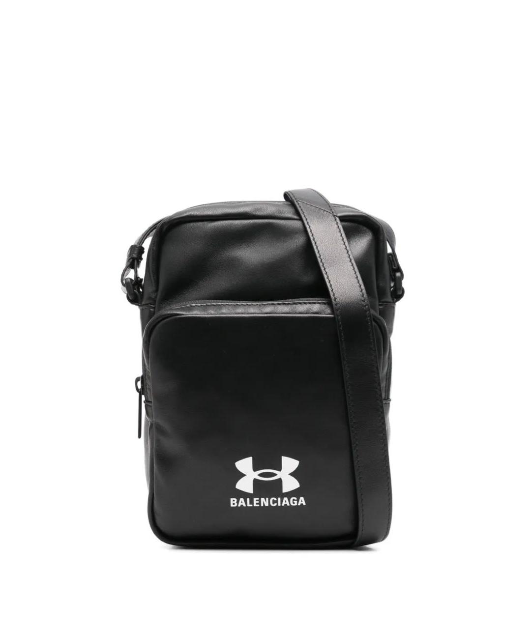BALENCIAGA Черная кожаная сумка на плечо, фото 9