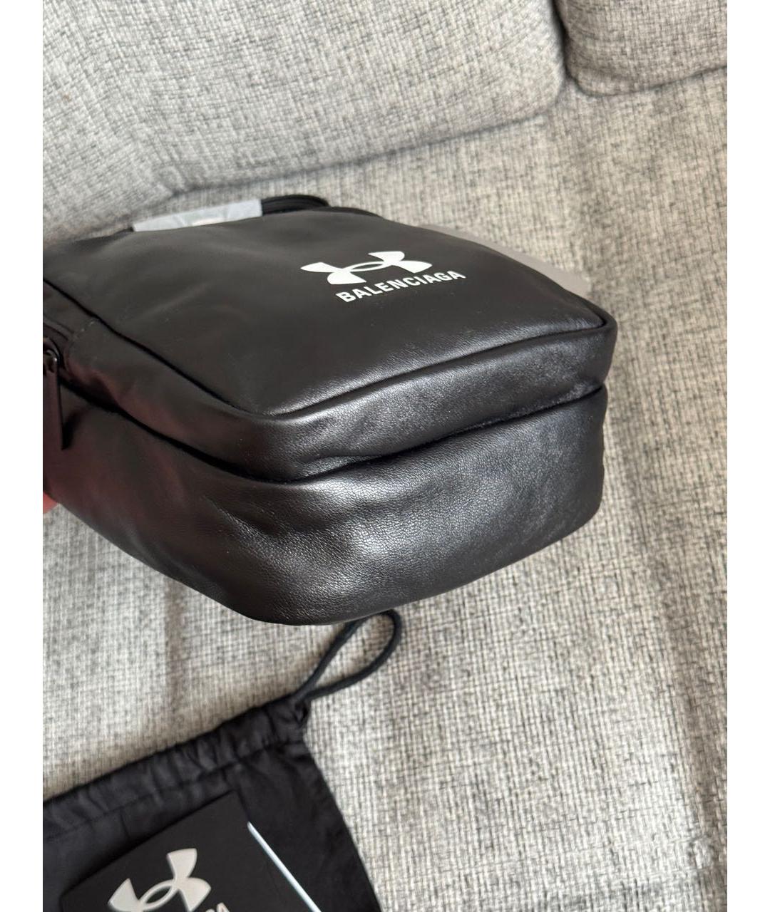 BALENCIAGA Черная кожаная сумка на плечо, фото 5