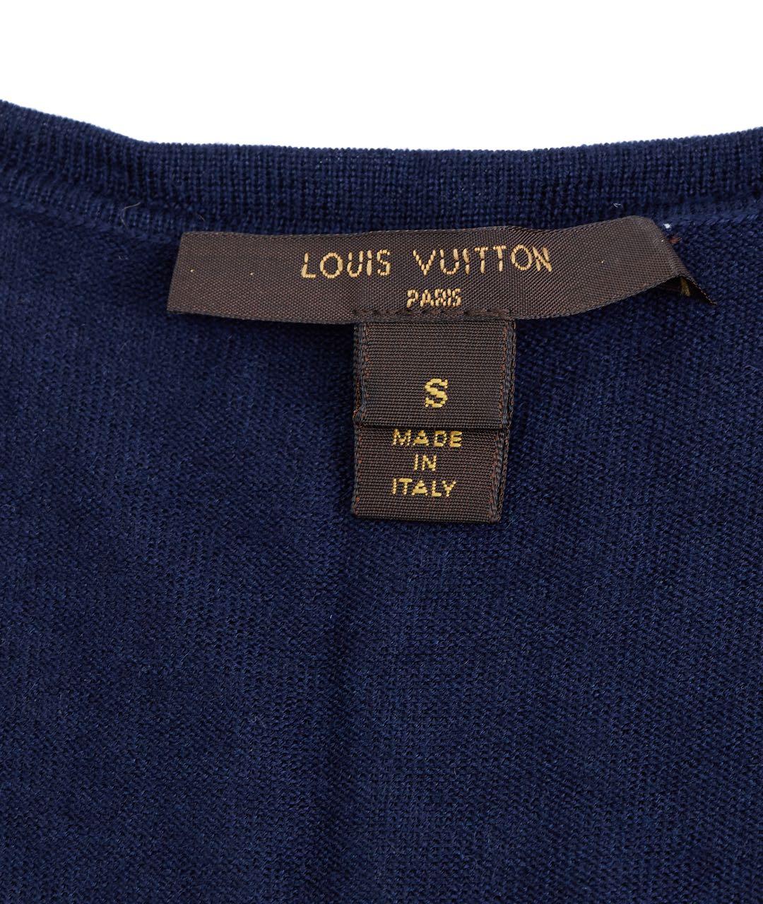 LOUIS VUITTON Синее шерстяное повседневное платье, фото 3