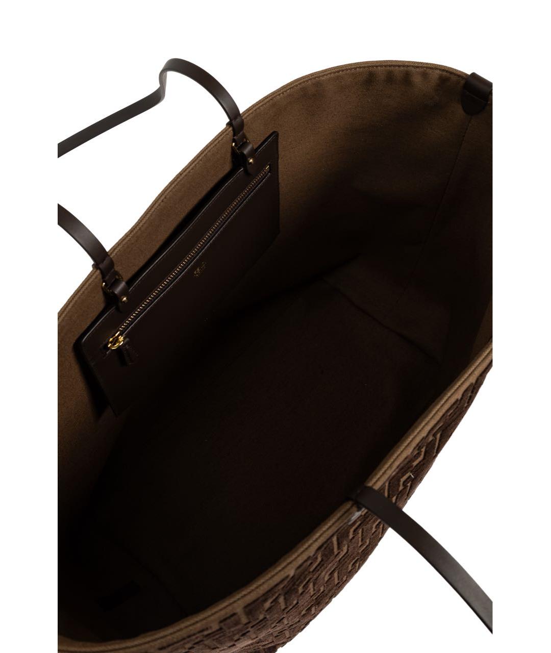 FENDI Коричневая сумка тоут, фото 4