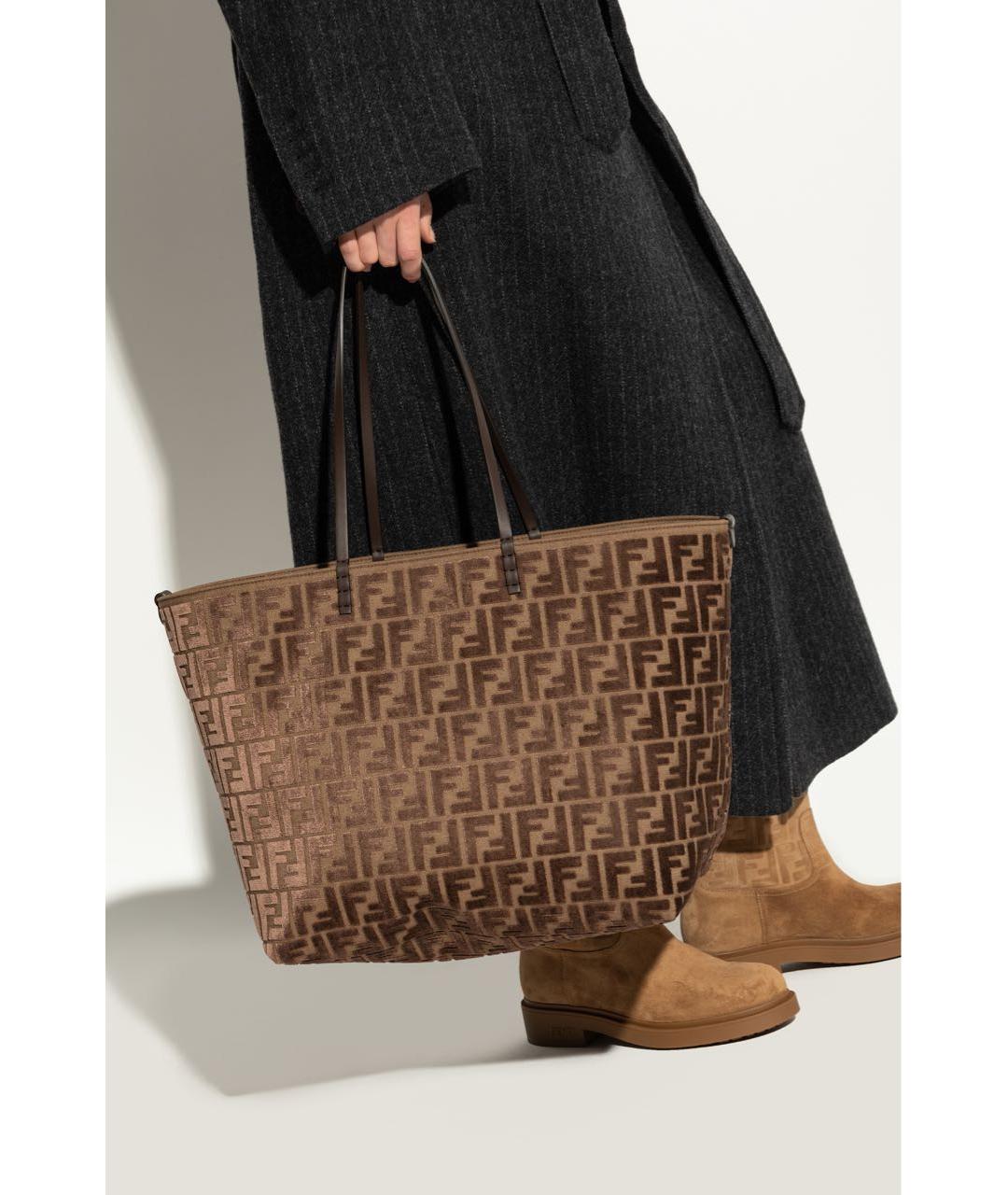 FENDI Коричневая сумка тоут, фото 2
