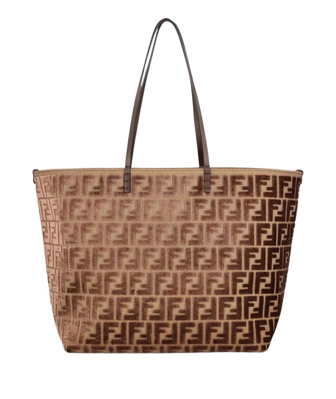 FENDI Коричневая сумка тоут, фото 1