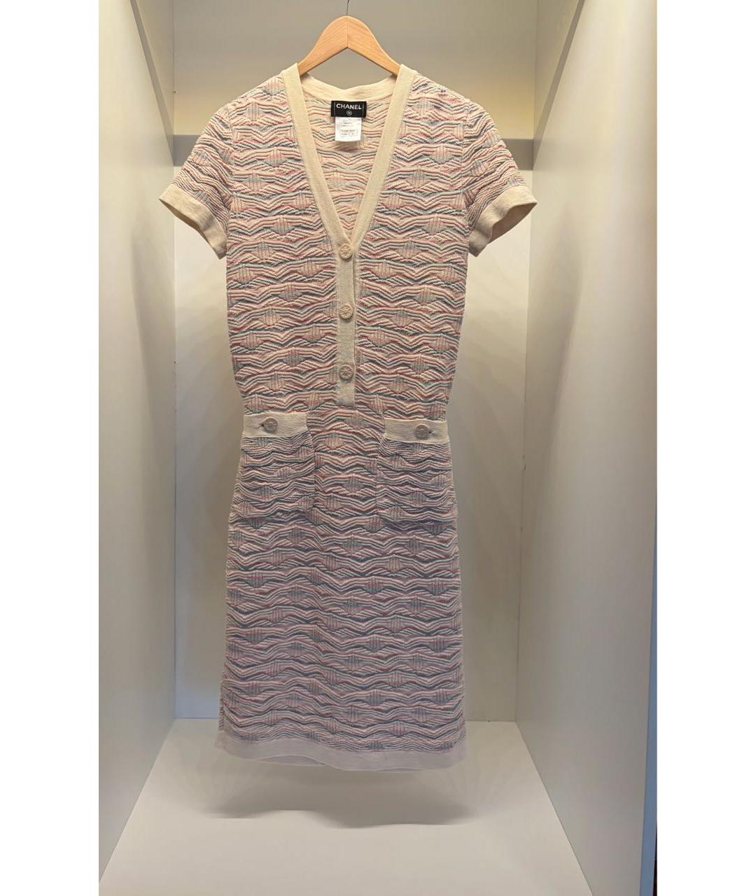 CHANEL Мульти хлопковое повседневное платье, фото 9