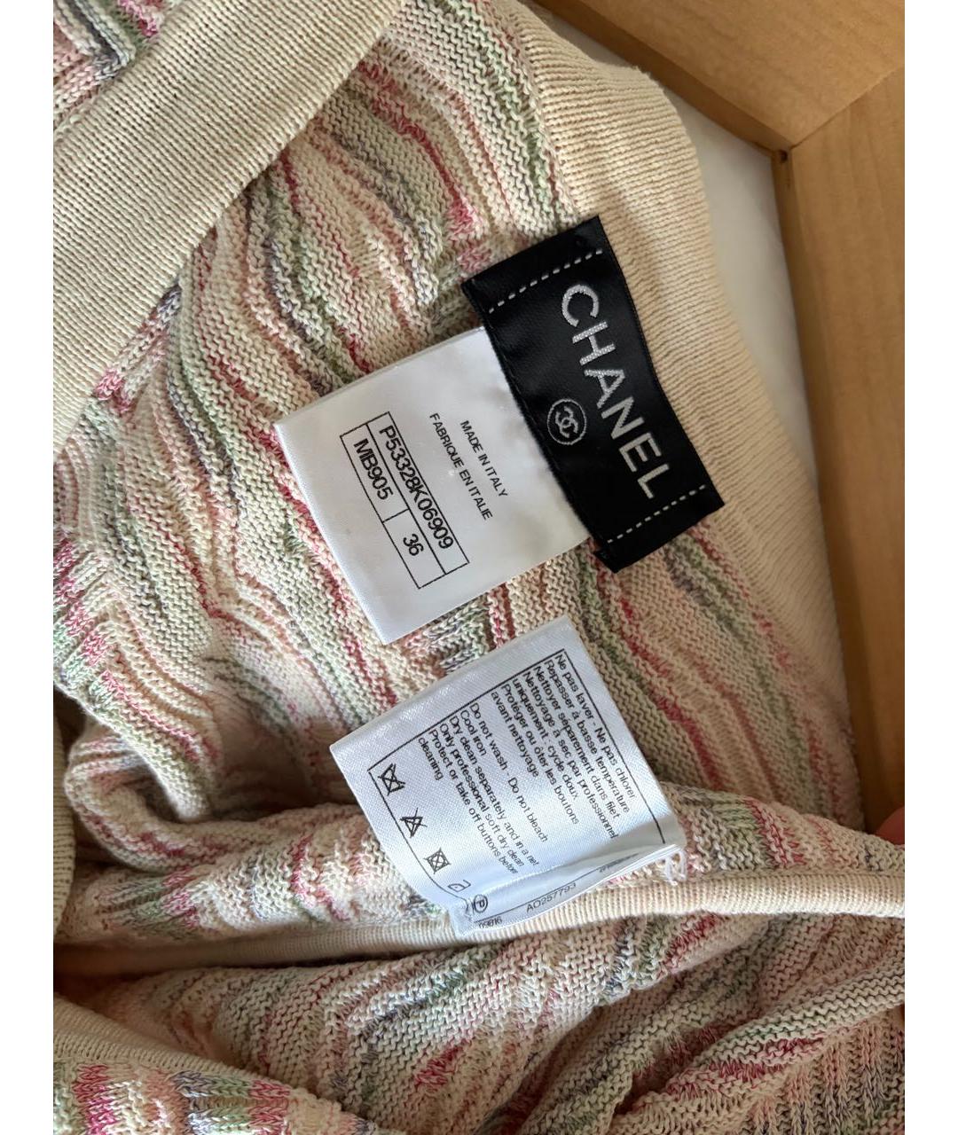 CHANEL Мульти хлопковое повседневное платье, фото 7