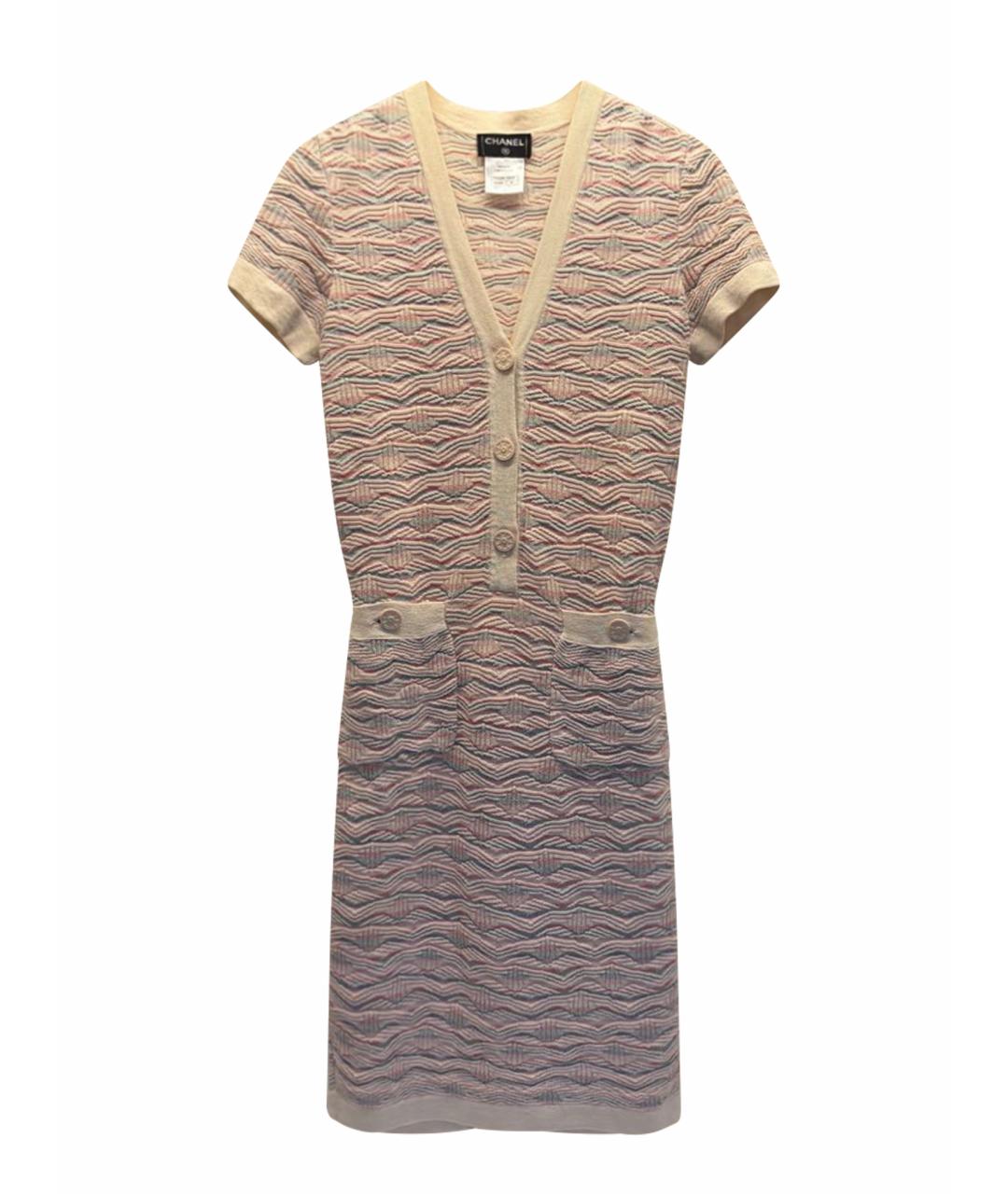 CHANEL Мульти хлопковое повседневное платье, фото 1