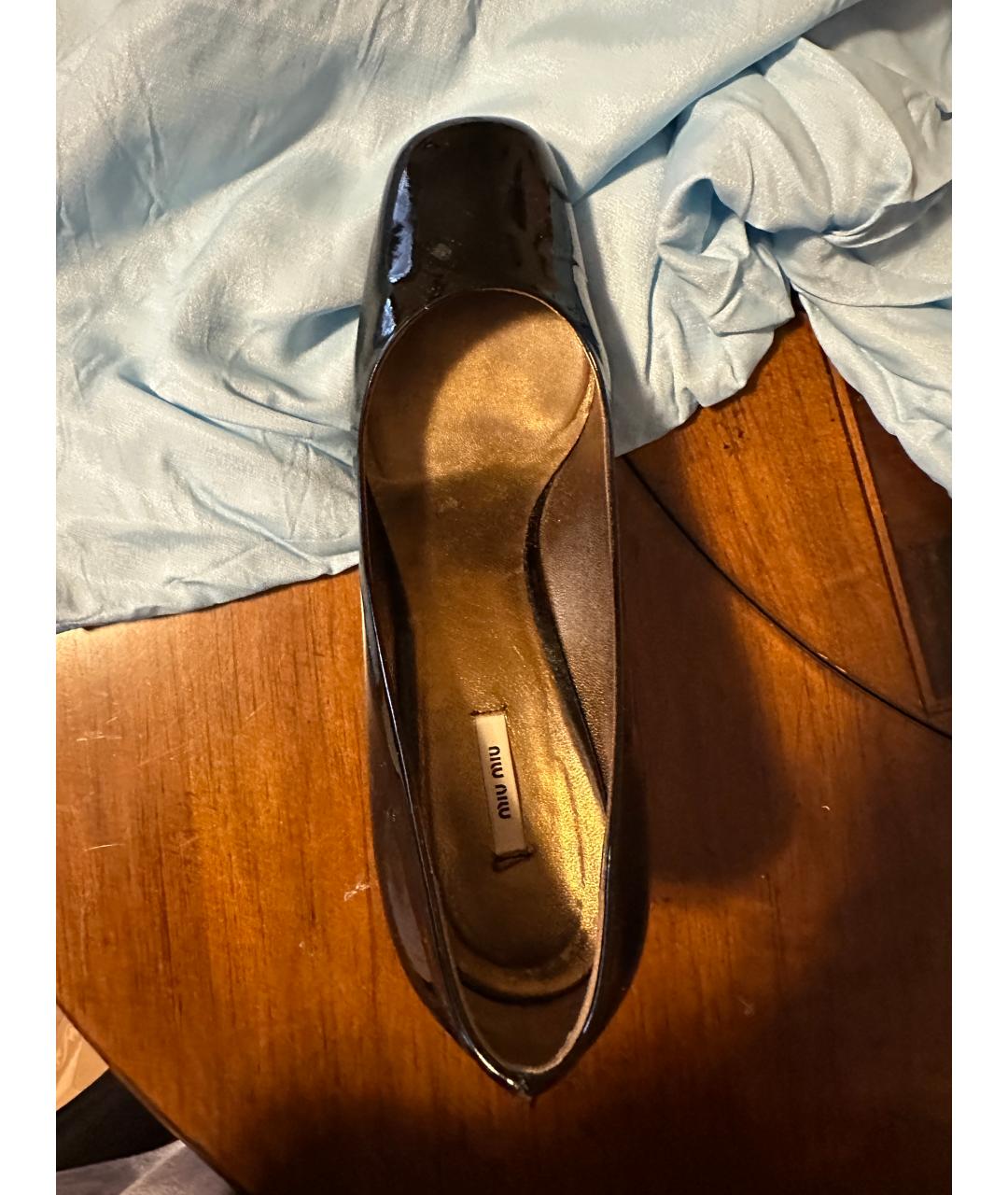 MIU MIU Черные кожаные туфли, фото 3