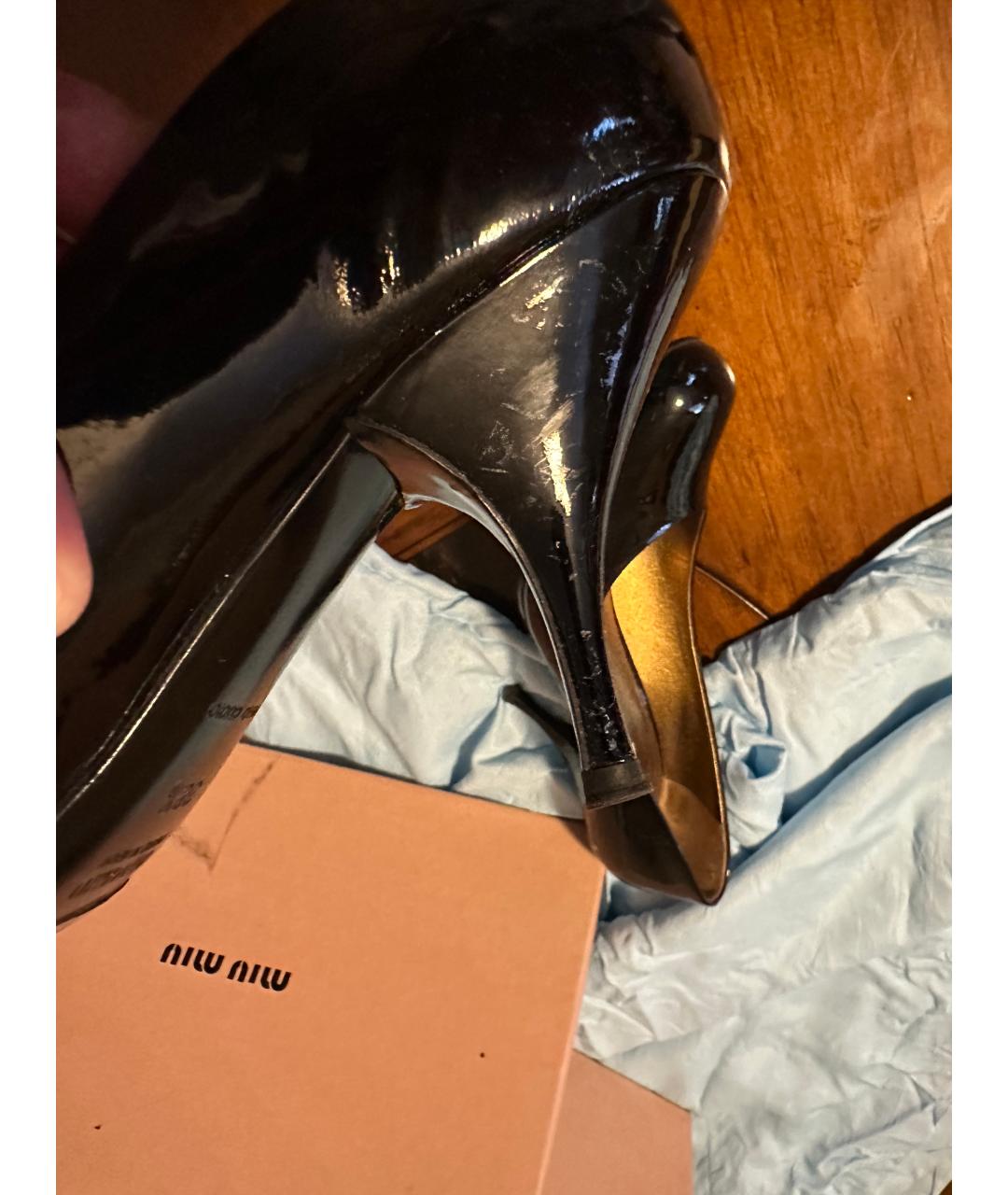 MIU MIU Черные кожаные туфли, фото 7