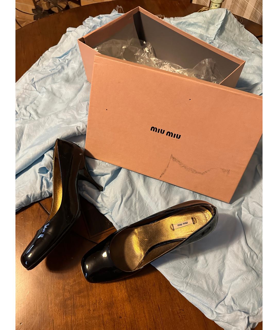 MIU MIU Черные кожаные туфли, фото 5