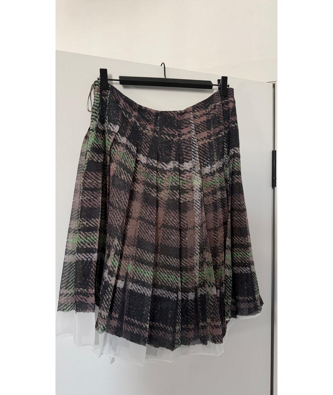 ACNE STUDIOS Мульти полиэстеровая юбка миди, фото 5