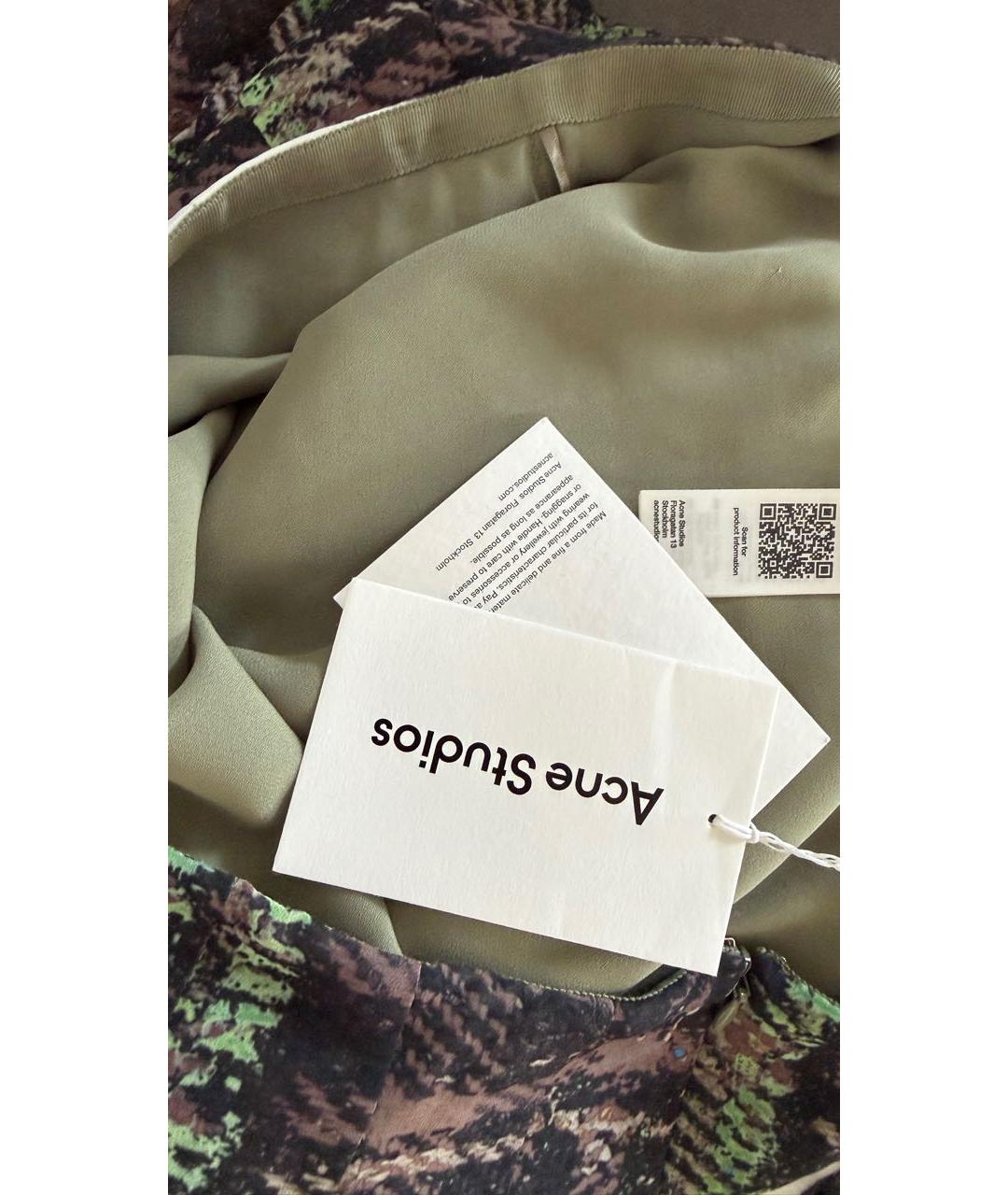 ACNE STUDIOS Мульти полиэстеровая юбка миди, фото 7