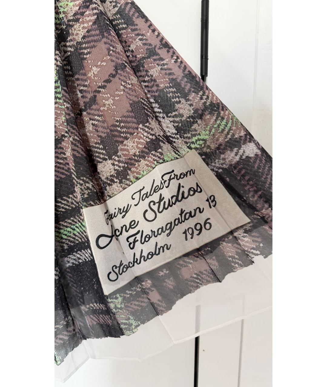 ACNE STUDIOS Мульти полиэстеровая юбка миди, фото 6