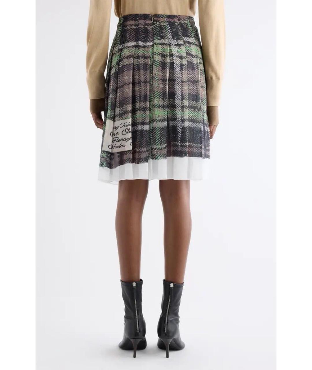 ACNE STUDIOS Мульти полиэстеровая юбка миди, фото 2