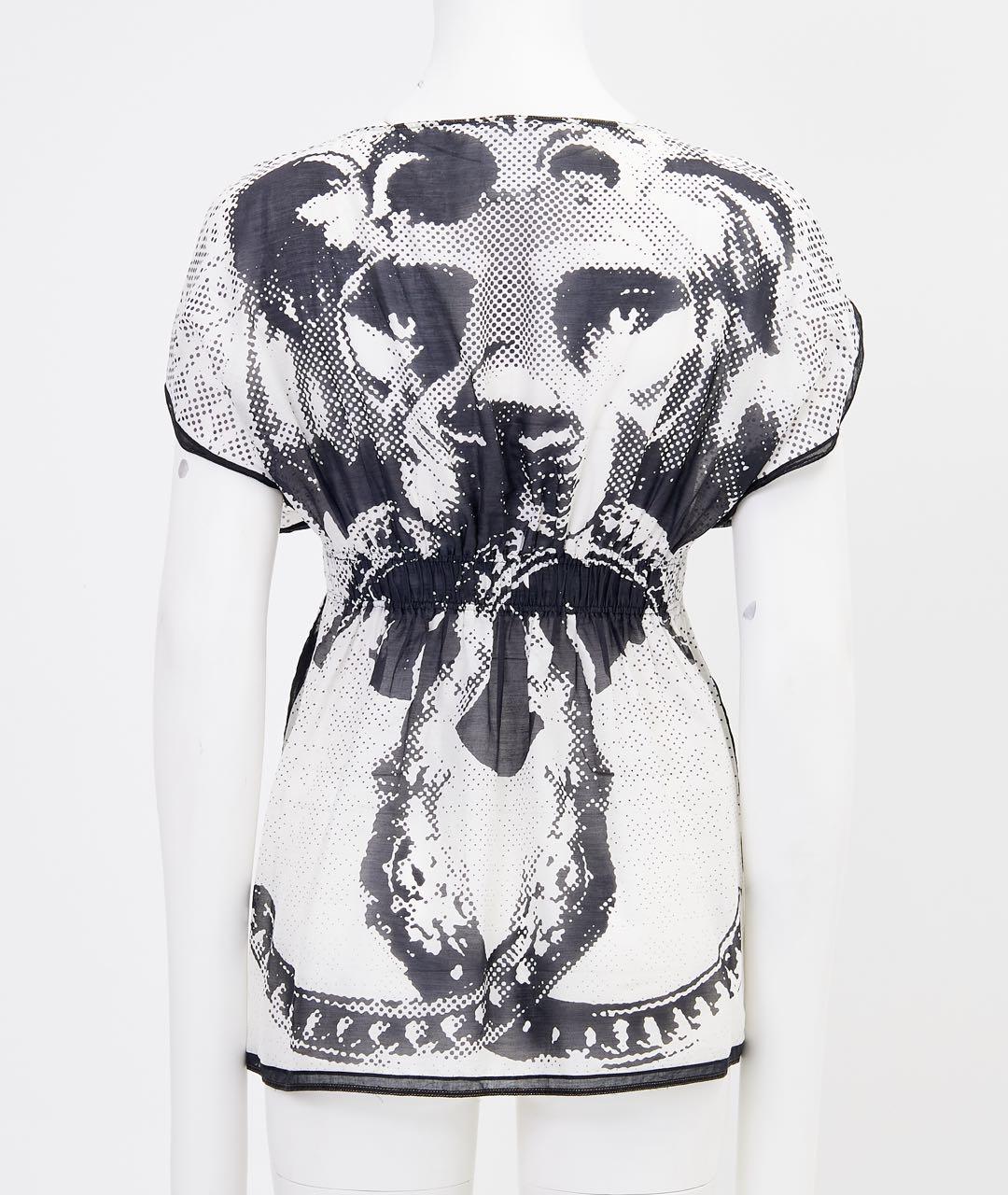 CHANEL Серая хлопковая блузы, фото 2