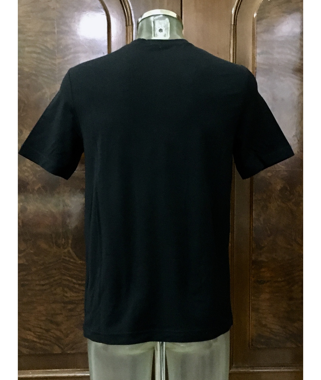 BILANCIONI Черная хлопко-эластановая футболка, фото 2