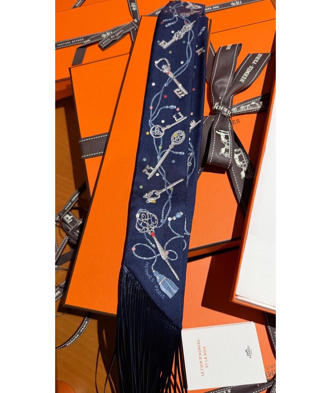 HERMES Темно-синяя повязка на голову, фото 4