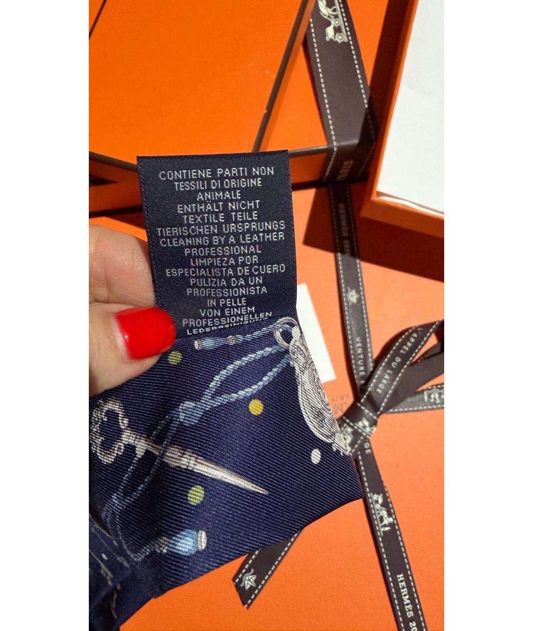 HERMES Темно-синяя повязка на голову, фото 3