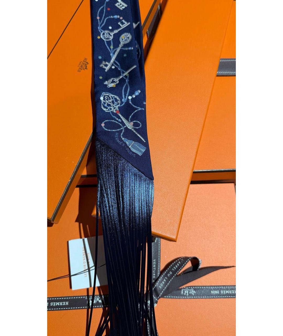 HERMES Темно-синяя повязка на голову, фото 2