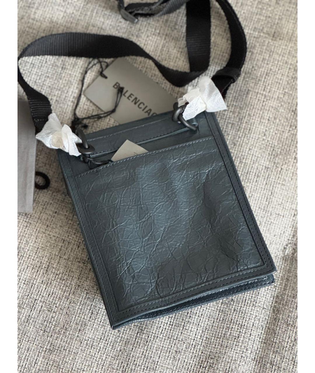 BALENCIAGA Синяя кожаная сумка на плечо, фото 7