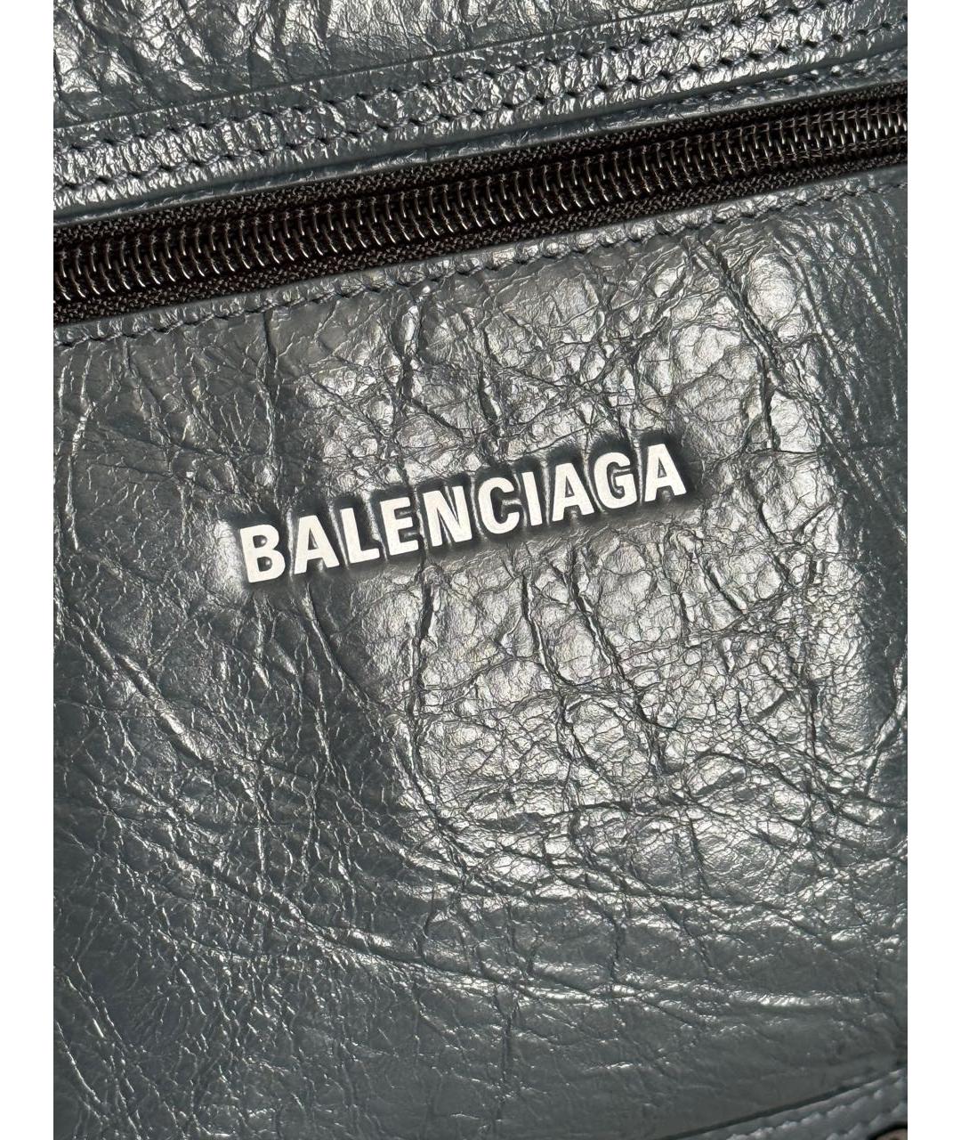 BALENCIAGA Синяя кожаная сумка на плечо, фото 3