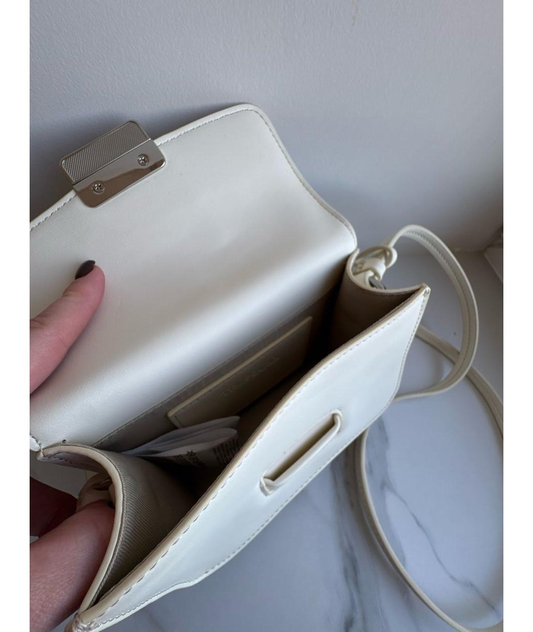 TRUSSARDI Бежевая сумка через плечо из искусственной кожи, фото 3