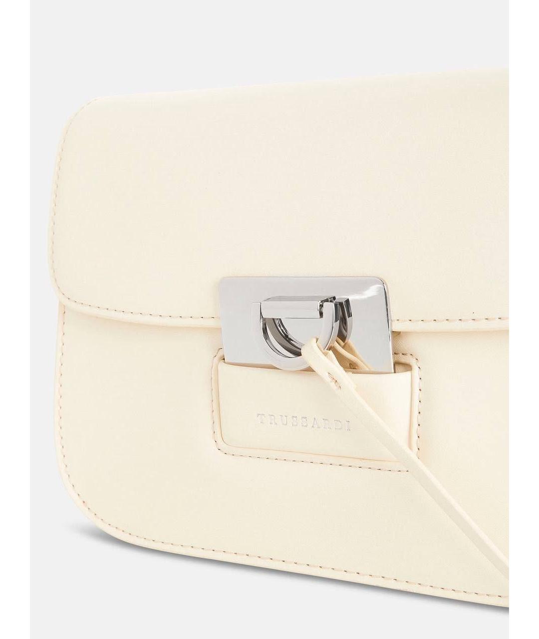 TRUSSARDI Бежевая сумка через плечо из искусственной кожи, фото 5