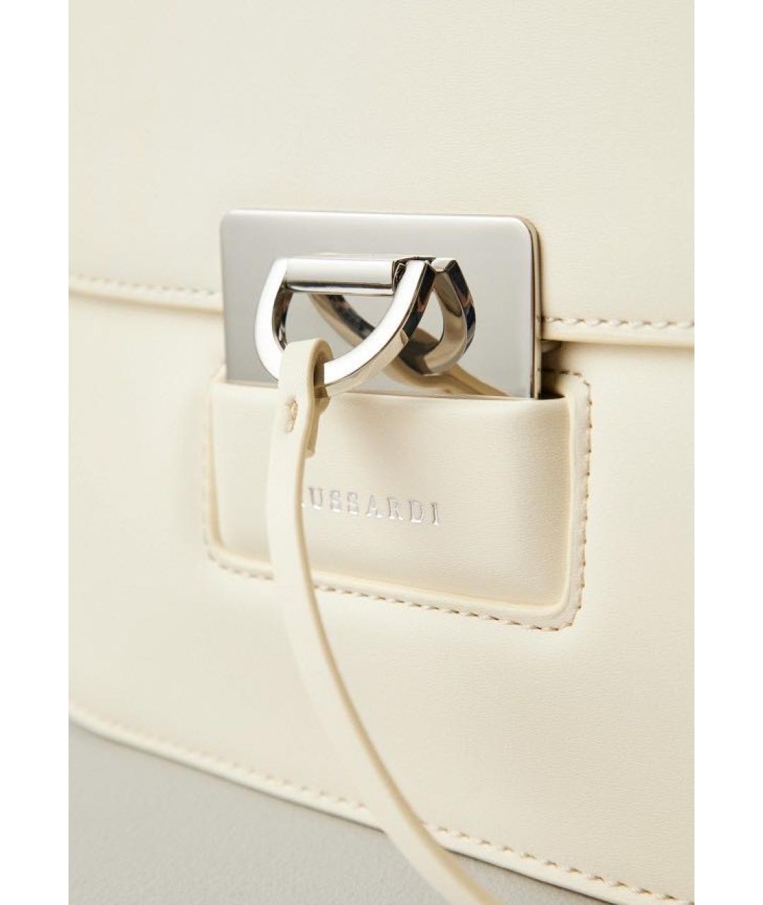 TRUSSARDI Бежевая сумка через плечо из искусственной кожи, фото 6