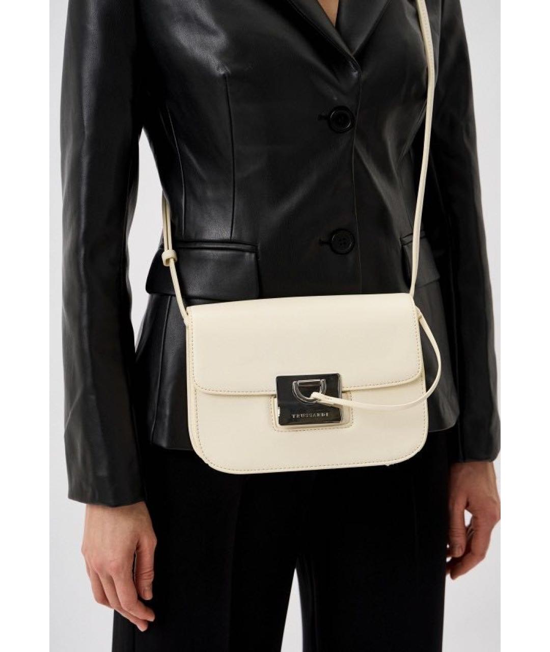 TRUSSARDI Бежевая сумка через плечо из искусственной кожи, фото 7