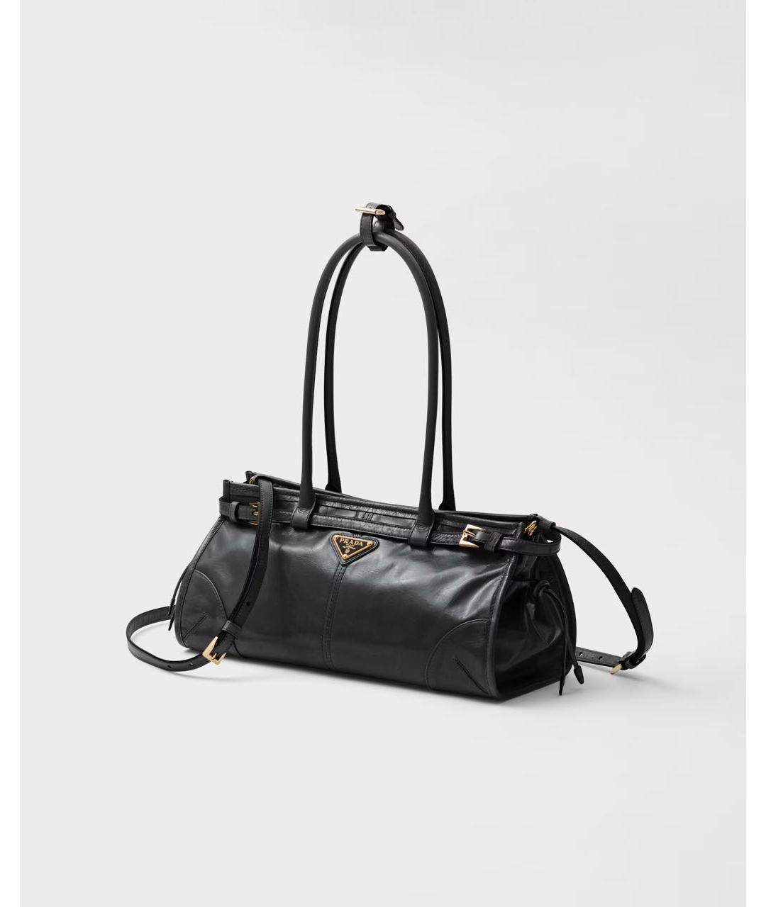 PRADA Черная кожаная сумка через плечо, фото 3