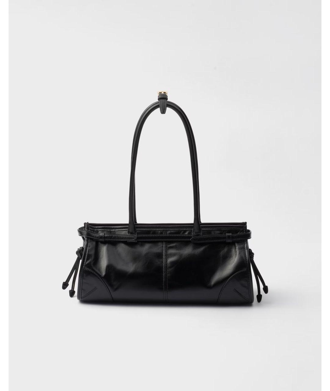 PRADA Черная кожаная сумка через плечо, фото 4