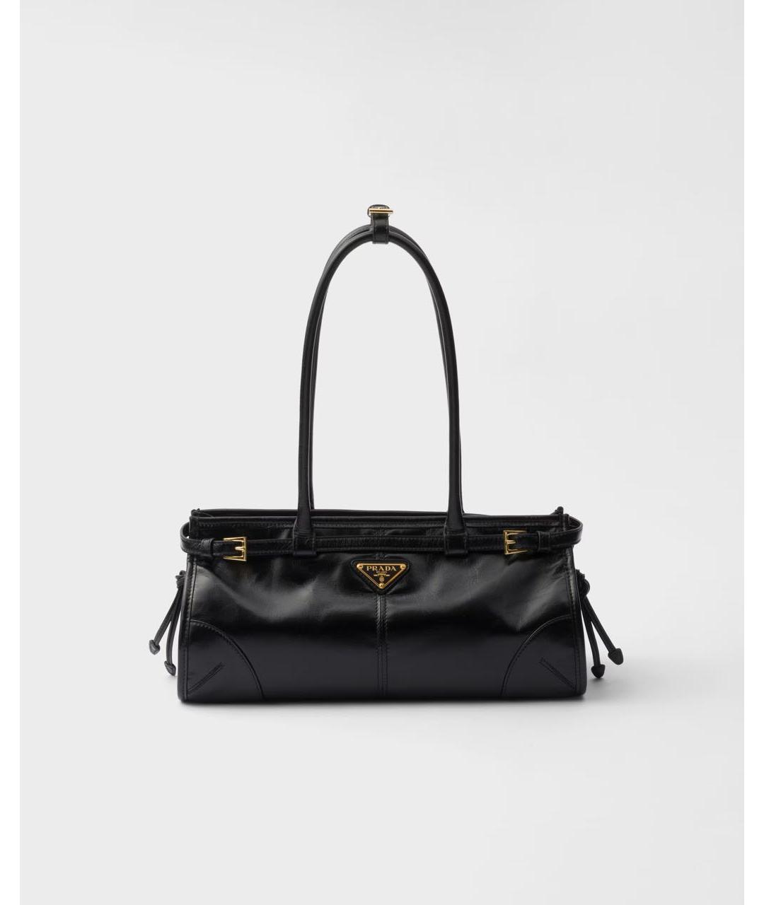 PRADA Черная кожаная сумка через плечо, фото 1