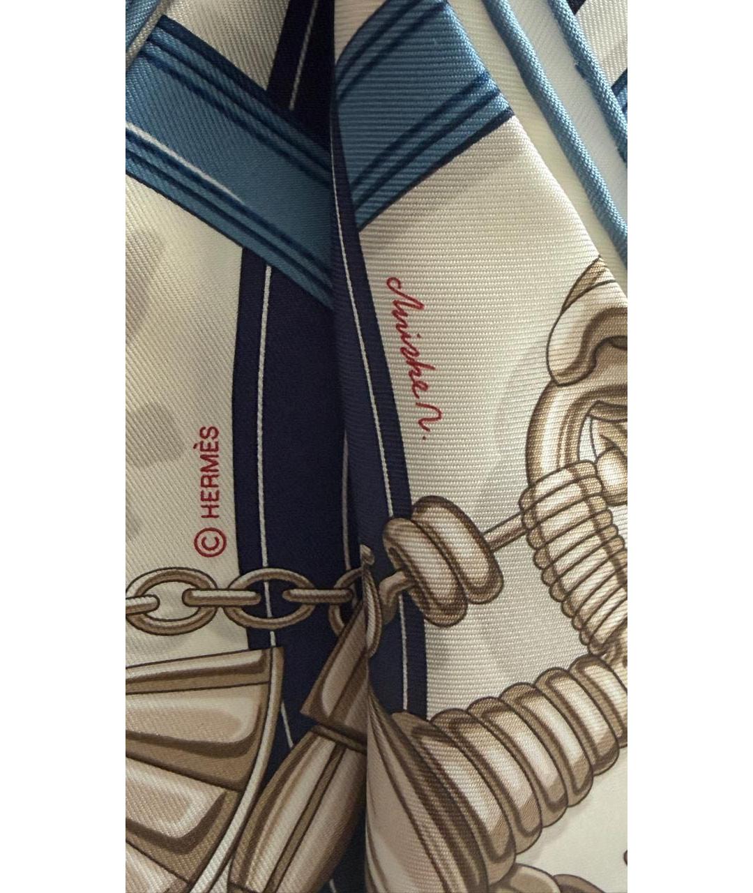 HERMES Мульти шелковый платок, фото 4