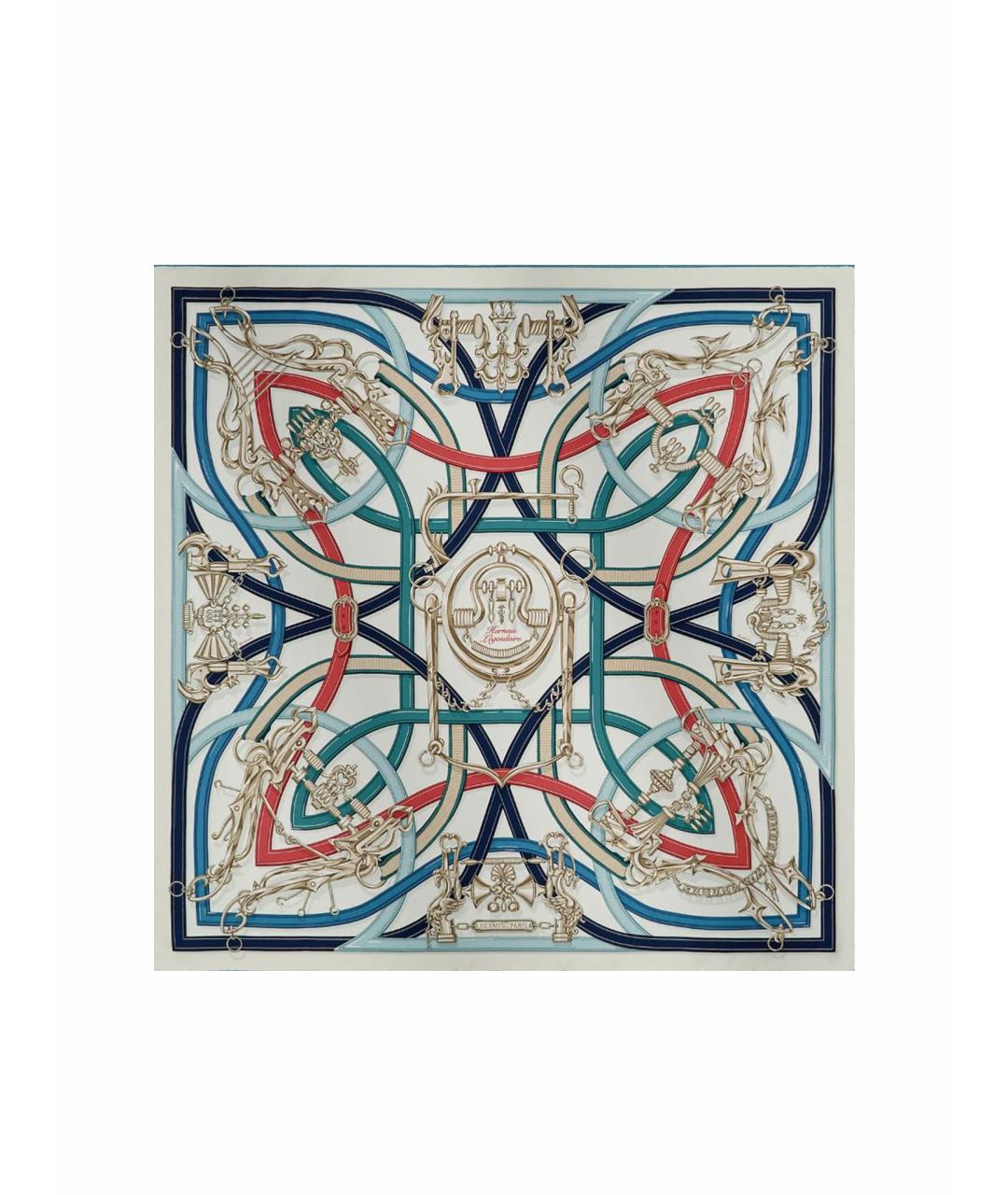 HERMES Мульти шелковый платок, фото 1