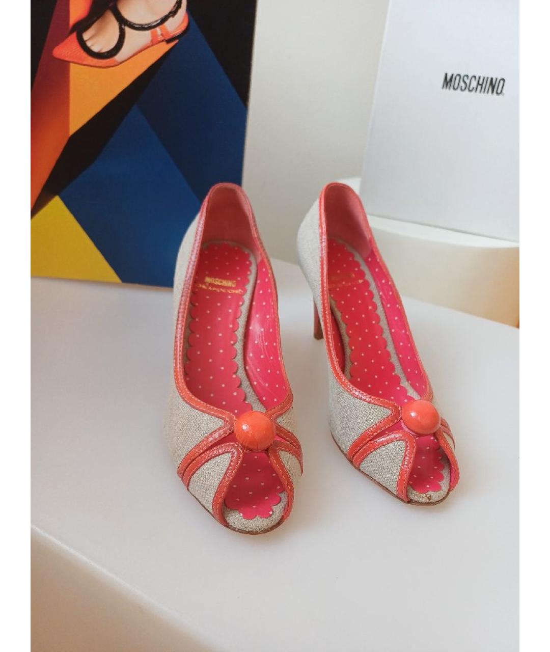 MOSCHINO Мульти кожаные туфли, фото 6