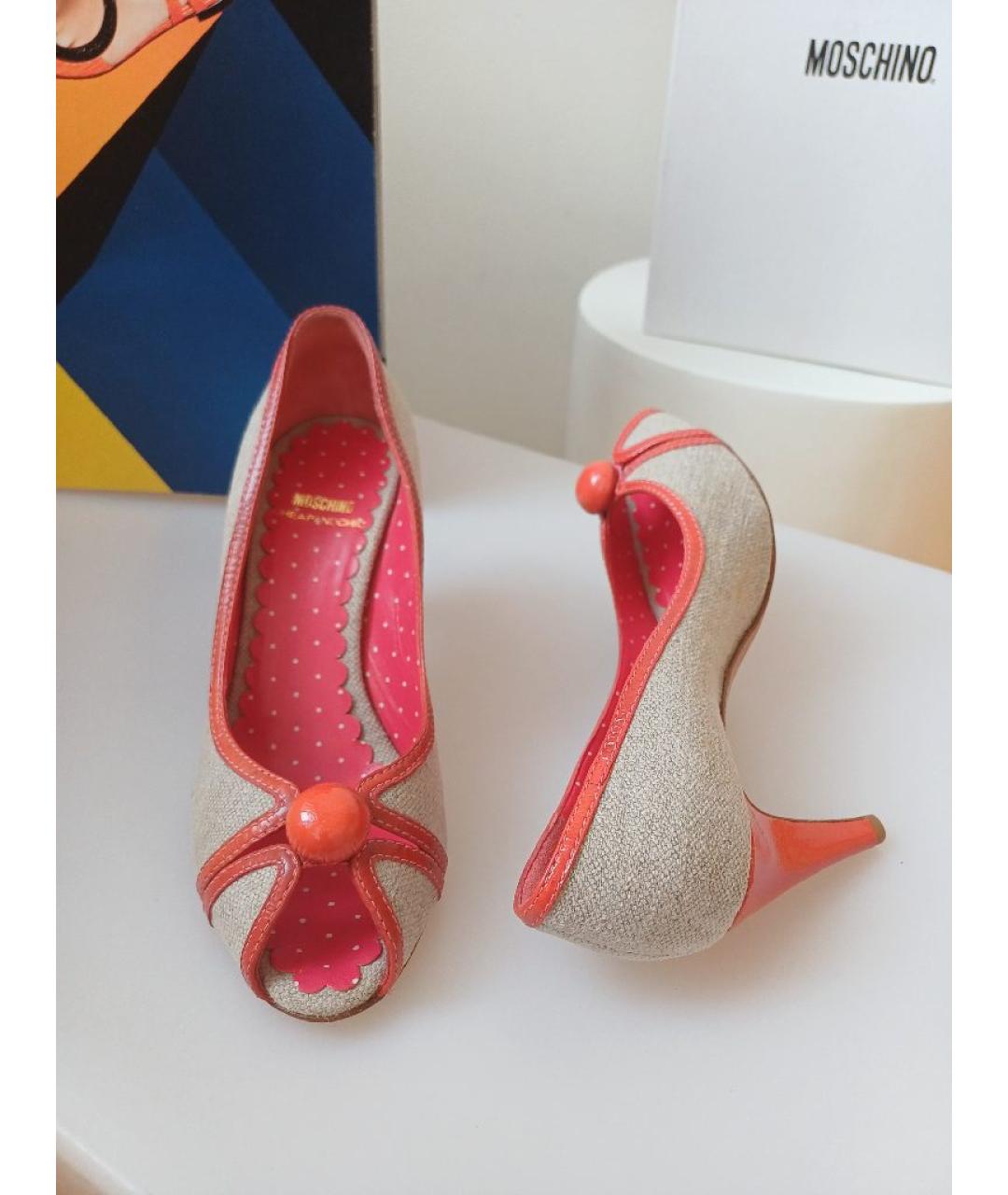 MOSCHINO Мульти кожаные туфли, фото 5