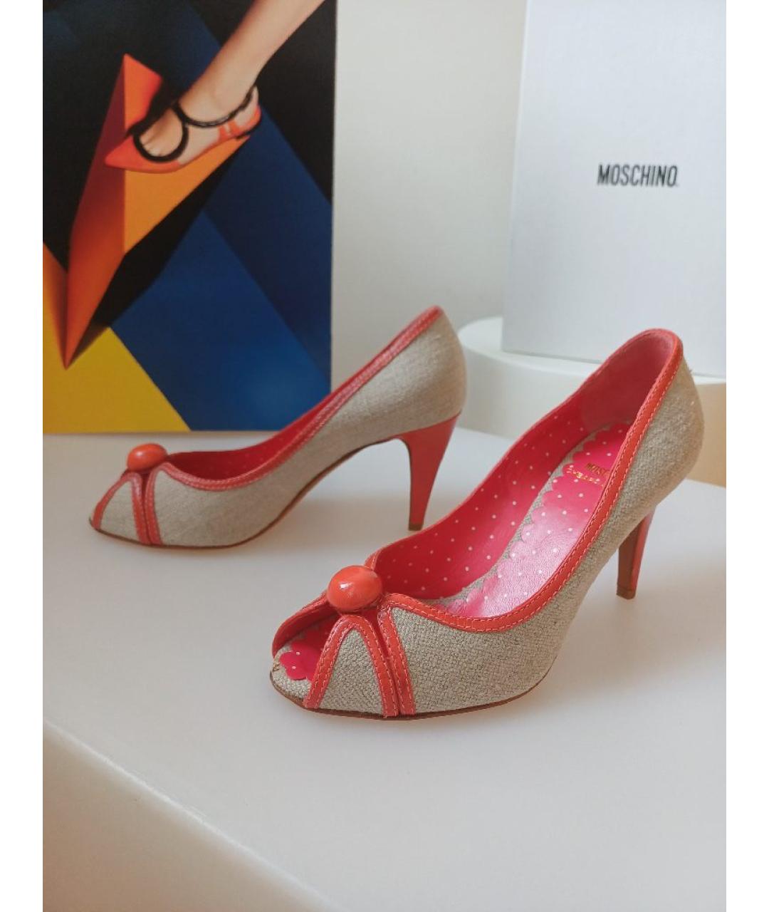 MOSCHINO Мульти кожаные туфли, фото 3