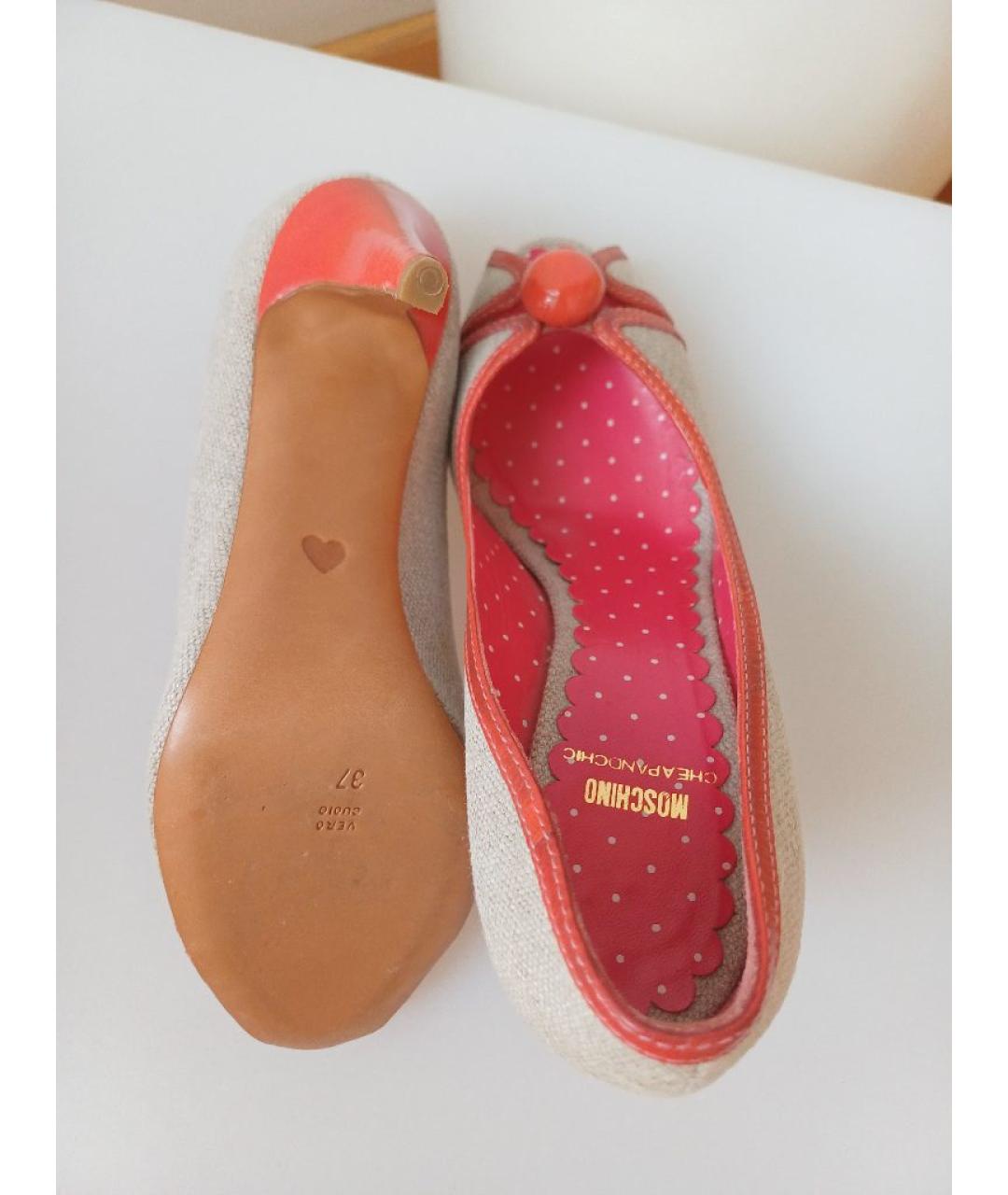 MOSCHINO Мульти кожаные туфли, фото 9