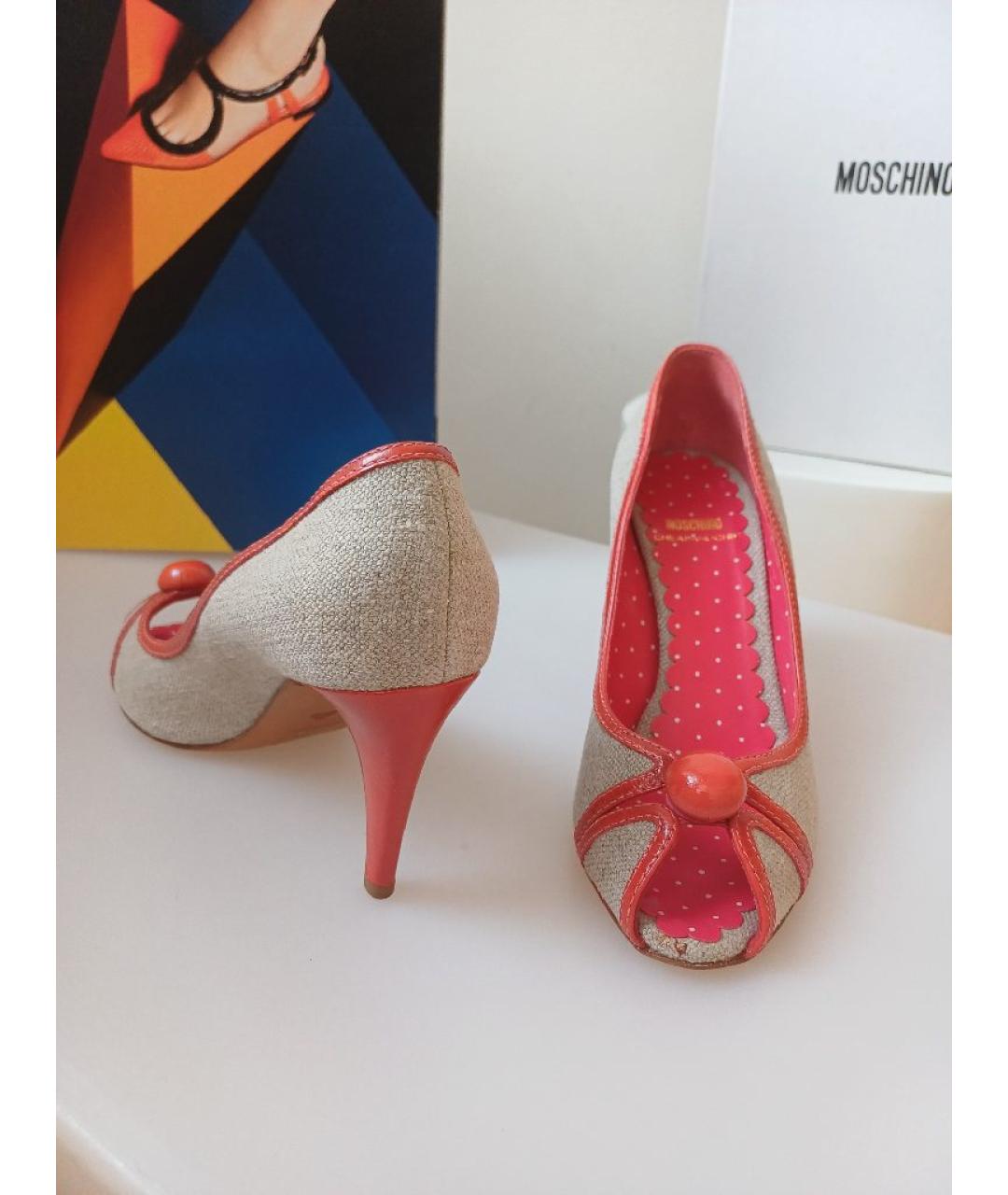 MOSCHINO Мульти кожаные туфли, фото 4