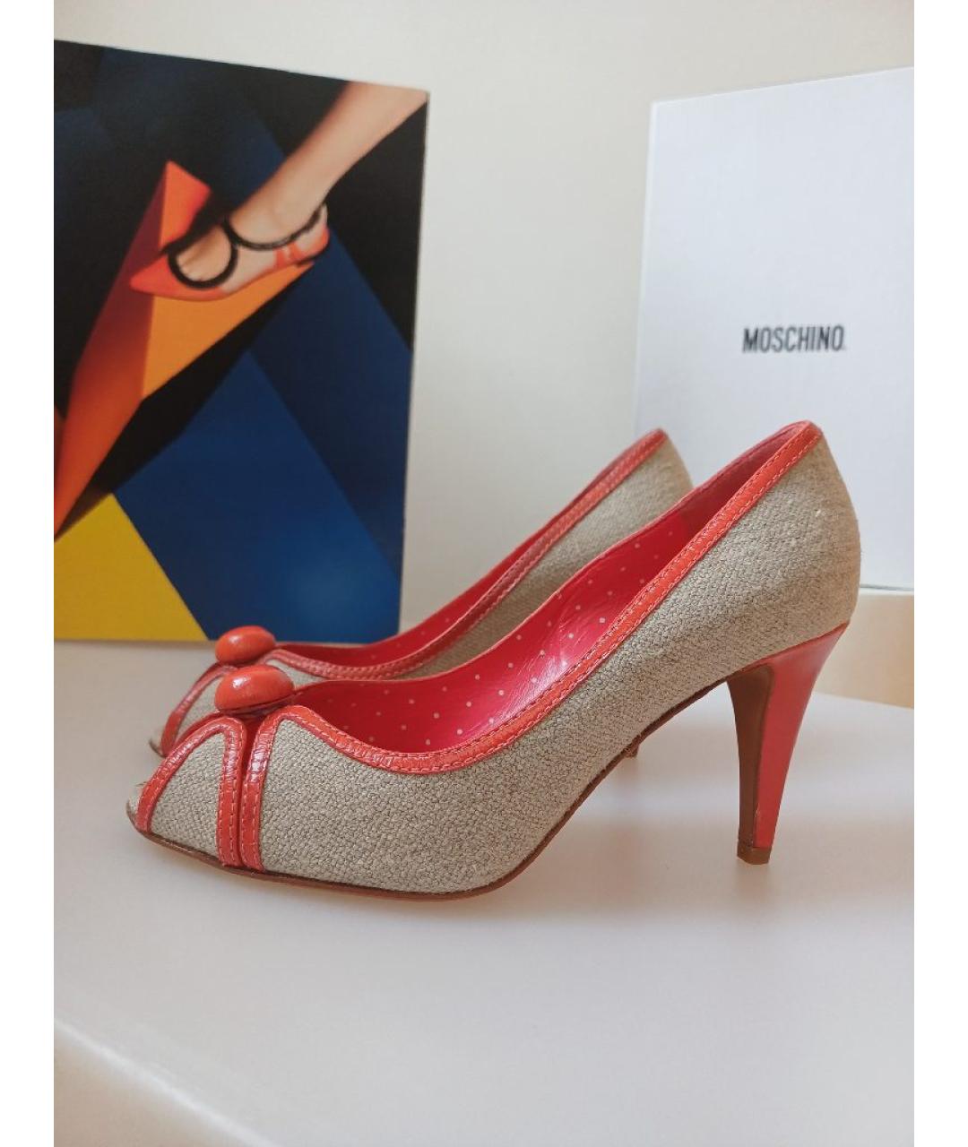 MOSCHINO Мульти кожаные туфли, фото 2