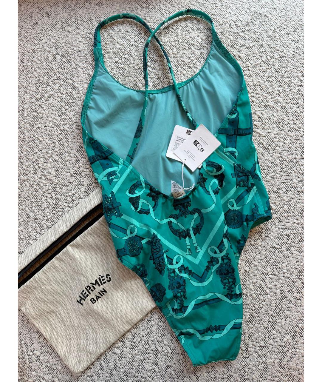HERMES Бирюзовый купальник, фото 2