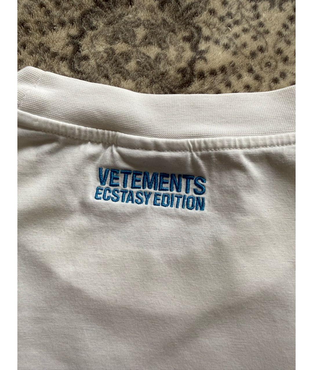 VETEMENTS Белая хлопковая футболка, фото 5