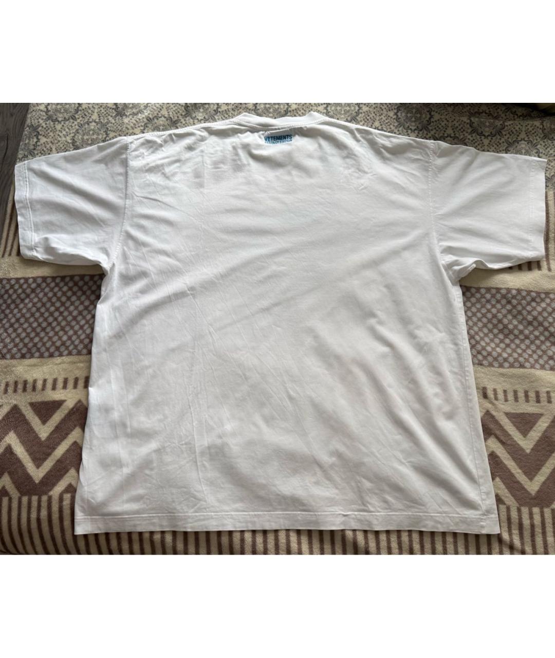 VETEMENTS Белая хлопковая футболка, фото 2
