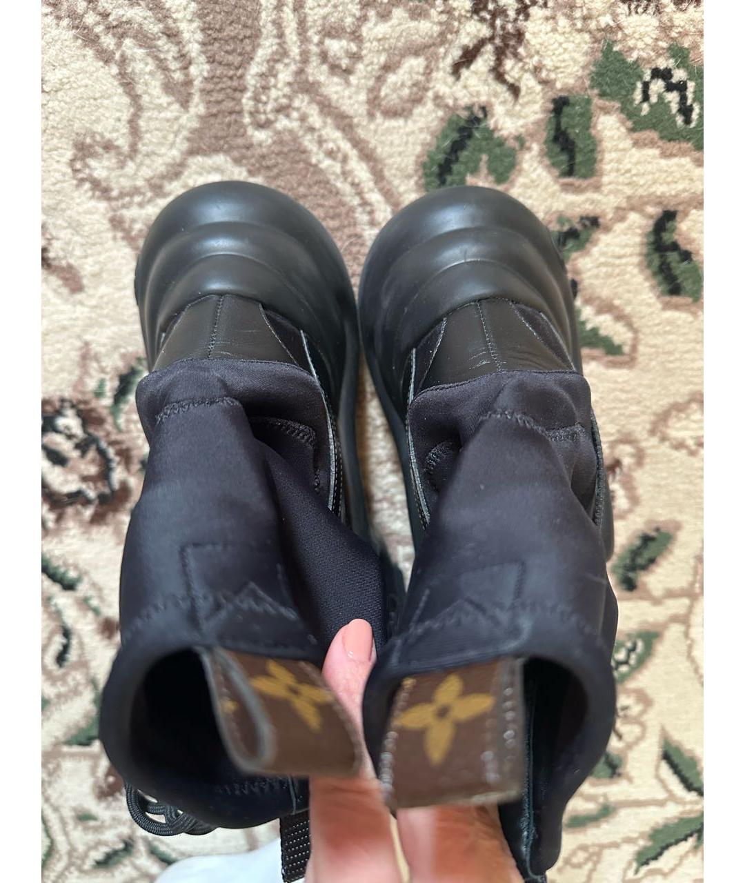 LOUIS VUITTON Черные текстильные кроссовки, фото 4