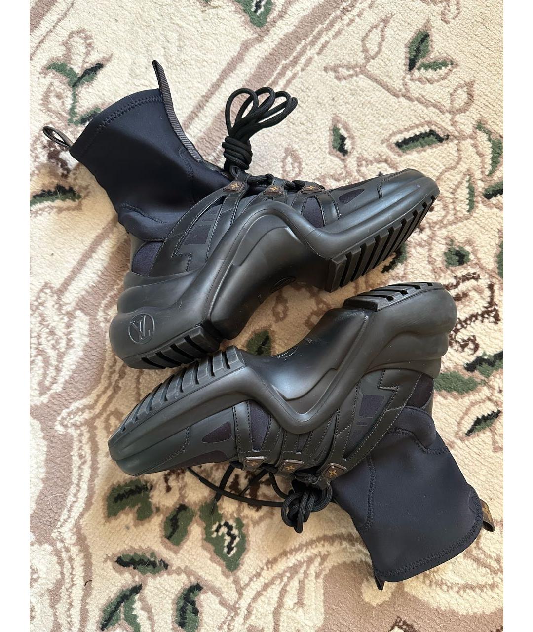 LOUIS VUITTON Черные текстильные кроссовки, фото 6